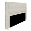 Ver imagem 2 de Cabeceira Estofada Bianca 140cm para Cama Box Casal Quarto Corino Bege - ADJ Decor