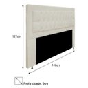 Ver imagem 3 de Cabeceira Estofada Bianca 140cm para Cama Box Casal Quarto Corino Bege - ADJ Decor