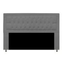 Ver imagem 1 de Cabeceira Estofada Bianca 195cm para Cama Box King Size Quarto Corino Cinza - ADJ Decor