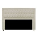 Ver imagem 1 de Cabeceira Estofada Bianca 195cm para Cama Box King Size Quarto Corino Bege - ADJ Decor