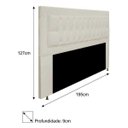 Ver imagem 3 de Cabeceira Estofada Bianca 195cm para Cama Box King Size Quarto Corino Bege - ADJ Decor
