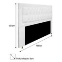 Ver imagem 3 de Cabeceira Estofada Bianca 160cm para Cama Box Queen Size Quarto Suede Branco Neve - ADJ Decor