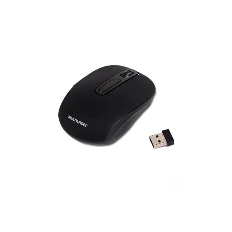 Mouse Sem Fio Multilaser 2.4 GHZ Litio Preto - MO277