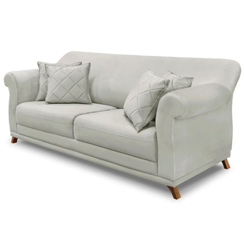 Sofa 2 Lugares Retro Polo 160cm com Almofada Veludo 2223 Ezz 2223