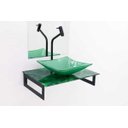 Ver imagem 1 de GABINETE DE VIDRO 50CM PARA BANHEIRO CHIPRE MÁRMORE VERDE EK