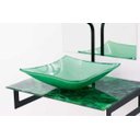 Ver imagem 2 de GABINETE DE VIDRO 50CM PARA BANHEIRO CHIPRE MÁRMORE VERDE EK