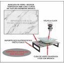 Ver imagem 5 de Gabinete de Vidro 50cm para Banheiro Chipre Mármore Branco Ek