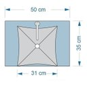 Ver imagem 6 de GABINETE DE VIDRO 50CM PARA BANHEIRO CHIPRE MÁRMORE BRANCO DOURADO EK