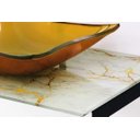 Ver imagem 3 de GABINETE DE VIDRO 50CM PARA BANHEIRO CHIPRE MÁRMORE BRANCO DOURADO EK