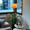 Luminária Abajur de Chão Tripé Niple com Cúpula de Tecido Linho - 3