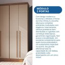 Ver imagem 7 de Guarda-Roupa Modulado 2 Portas 3 Gavetas com Prateleiras Infinity Marrom/Cedro/Duna