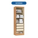 Ver imagem 4 de Guarda-Roupa Modulado 2 Portas 3 Gavetas com Prateleiras Infinity Marrom/Cedro/Duna Line