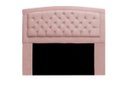 Ver imagem 1 de Cabeceira Estofada Geovana 140cm para Cama Box Casal com Botões Strass Cristais Suede Rose Gold - Ad