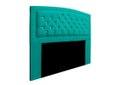 Ver imagem 2 de Cabeceira Estofada Geovana 160cm para Cama Box Queen Size com Botões Strass Cristais Corino Azul Tur