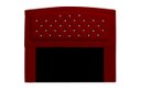 Ver imagem 1 de Cabeceira Estofada Geovana 140cm para Cama Box Casal com Botões Strass Cristais Corino Vermelho Mars