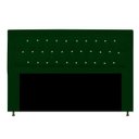 Ver imagem 1 de Cabeceira Estofada Bianca 160cm para Cama Box Queen Size com Botões Strass Cristais Suede Verde Escu