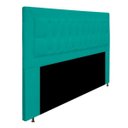 Ver imagem 2 de Cabeceira Estofada Bianca 140cm para Cama Box Casal Quarto Corino Azul Turquesa - ADJ Decor