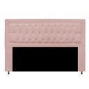 Ver imagem 1 de Cabeceira Estofada Bianca 160cm para Cama Box Queen Size com Botões Strass Cristais Suede Rose Gold