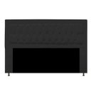 Ver imagem 1 de Cabeceira Estofada Bianca 195cm para Cama Box King Size Quarto Corino Preto - ADJ Decor