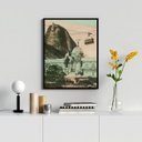 Ver imagem 1 de Quadro Fotografia Antiga Rio de Janeiro- Pão de Açucar 24x18cm - com Vidro:madeira Preta