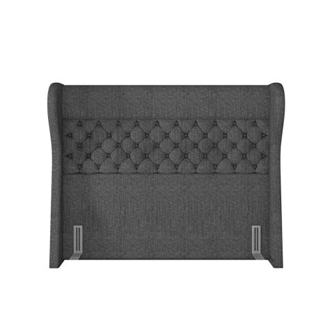 Cabeceira Cama Box Casal 140 cm P05 Madrid Linho Cinza Escuro - Lyam Decor