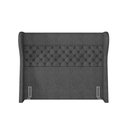 Ver imagem 1 de Cabeceira Cama Box Casal 140 cm P05 Madrid Linho Cinza Escuro - Lyam Decor