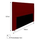 Ver imagem 3 de Cabeceira Estofada Bianca 195cm para Cama Box King Size Quarto Corino Vermelho Marsala Bordô - Adj D