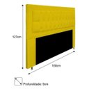 Ver imagem 3 de Cabeceira Estofada Bianca 160cm para Cama Box Queen Size Quarto Corino Amarelo - ADJ Decor