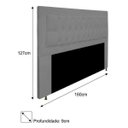 Ver imagem 3 de Cabeceira Estofada Bianca 160cm para Cama Box Queen Size Quarto Corino Cinza - ADJ Decor