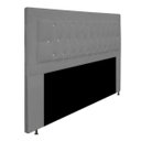 Ver imagem 2 de Cabeceira Estofada Bianca 195cm para Cama Box King Size com Botões Strass Cristais Corino Cinza - Ad
