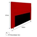 Ver imagem 3 de Cabeceira Estofada Bianca 160cm para Cama Box Queen Size Quarto Corino Vermelho - ADJ Decor
