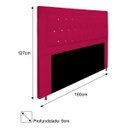 Ver imagem 3 de Cabeceira Estofada Bianca 160cm para Cama Box Queen Size com Botões Strass Cristais Corino Rosa Pink