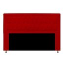 Ver imagem 1 de Cabeceira Estofada Bianca 195cm para Cama Box King Size Quarto Corino Vermelho - ADJ Decor
