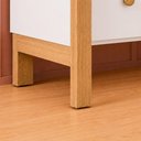 Ver imagem 2 de Guarda Roupa Flora 2 Portas de Bater 2 Gavetas MDF MDP Branco Acetinado Qmovi