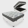 Cama Box com Baú Casal + Colchão de Molas Ensacadas - Ortobom - Iso Superpocket 138x188x67cm Branco - 1