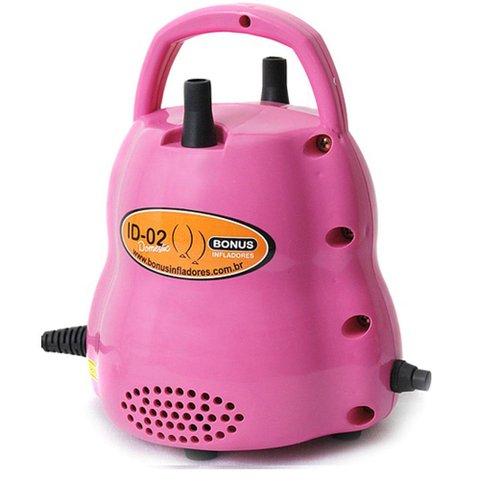 Inflador de Balões Bônus 2 Bicos Doméstico Rosa ID-02 