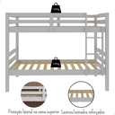 Ver mais imagens de Beliche Solteiro Madeira com Grade Proteção Reforçado:beliche Branco/branco