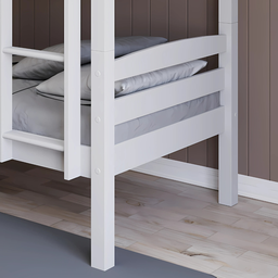 Beliche Solteiro Madeira com Grade Proteção Reforçado:beliche Branco/branco - 10