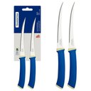 Ver imagem 1 de Conjunto de Facas para Tomate Felice Corte Preciso Aço Inox Cabo Polipropileno Azul Tramontina 02