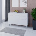 Ver imagem 5 de Balcao com Tampo 3p 1g 120 Cm Vitoria Branco Mobbs