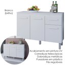 Ver imagem 4 de Balcao com Tampo 3p 1g 120 Cm Vitoria Branco Mobbs
