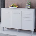 Ver imagem 2 de Balcao com Tampo 3p 1g 120 Cm Vitoria Branco Mobbs