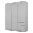 Ver imagem 1 de Guarda Roupa Infantil Blenda Cinza Acetinado - Phoenix Baby