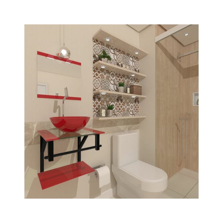 COMBO 2X1 GABINETE DE VIDRO CROÁCIA 40CM AP VERMELHO FERRARI +TORNEIRA ALGARVE EK COMBO 2X1 GABINETE DE VIDRO CROÁCIA 40CM AP VERMELHO FERRARI +TORNEIRA ALGARVE EK