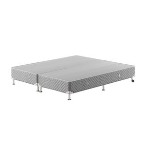 Base Box Bipartido King Spubio Incofal Cinza 198x198x35cm