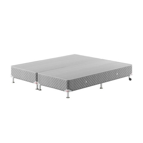Base Box Bipartido King Spubio Incofal Cinza 198x198x35cm