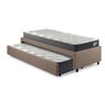 Bicama Box Viúva 126x208 Linho Marrom com Dois Colchões Adapto Molas Ensacadas Ecoflex - 9