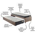 Ver imagem 4 de Bicama Box Viúva 126x208 Linho Marrom com Dois Colchões Adapto Molas Ensacadas Ecoflex
