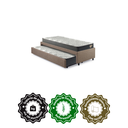 Ver imagem 5 de Bicama Box Viúva 126x208 Linho Marrom com Dois Colchões Adapto Molas Ensacadas Ecoflex