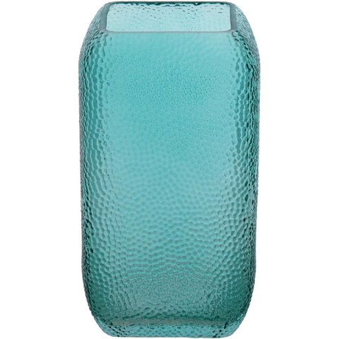 Vaso Decorativo Cachepô Enfeite 25x14x14cm Vidro Azul